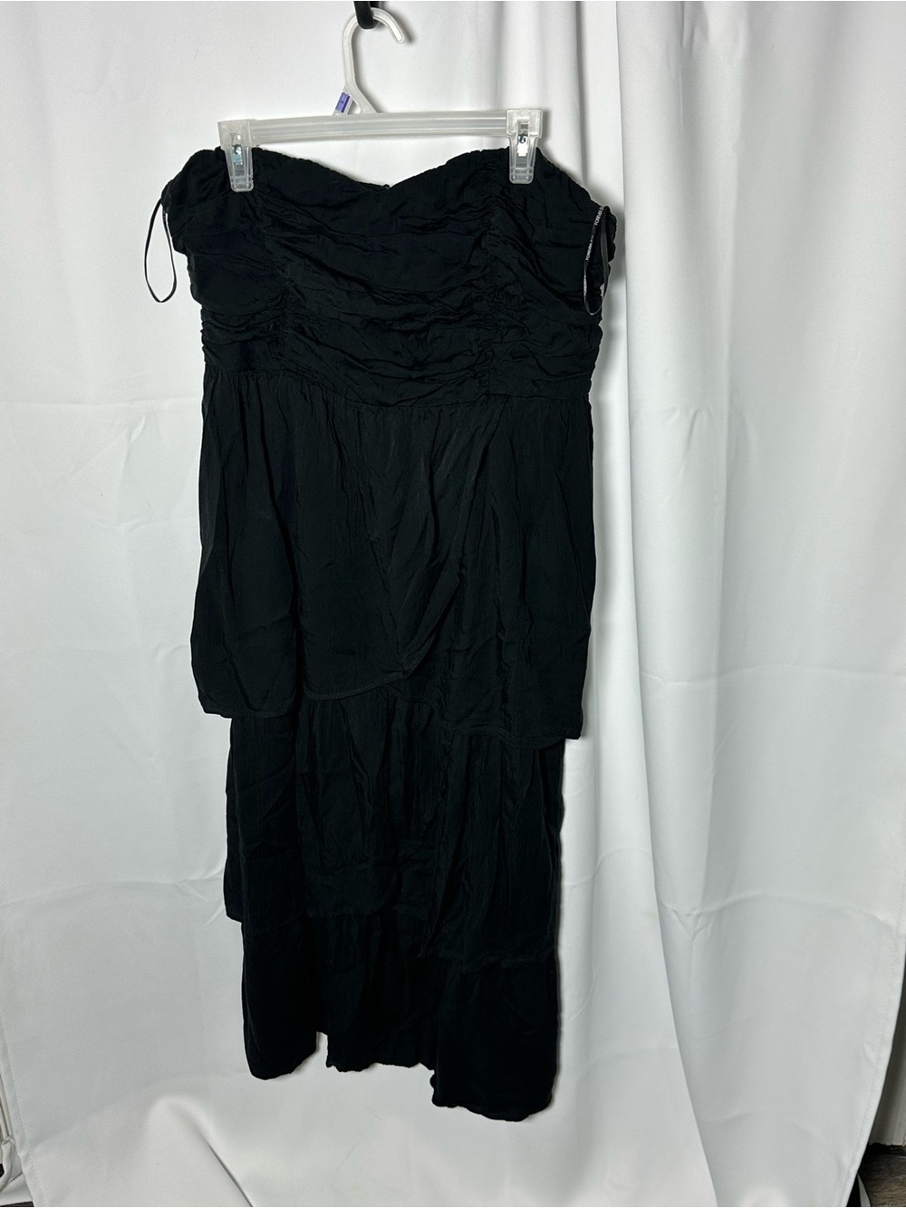 Forever 21 1x Black Strapless Tiered Women's Dress